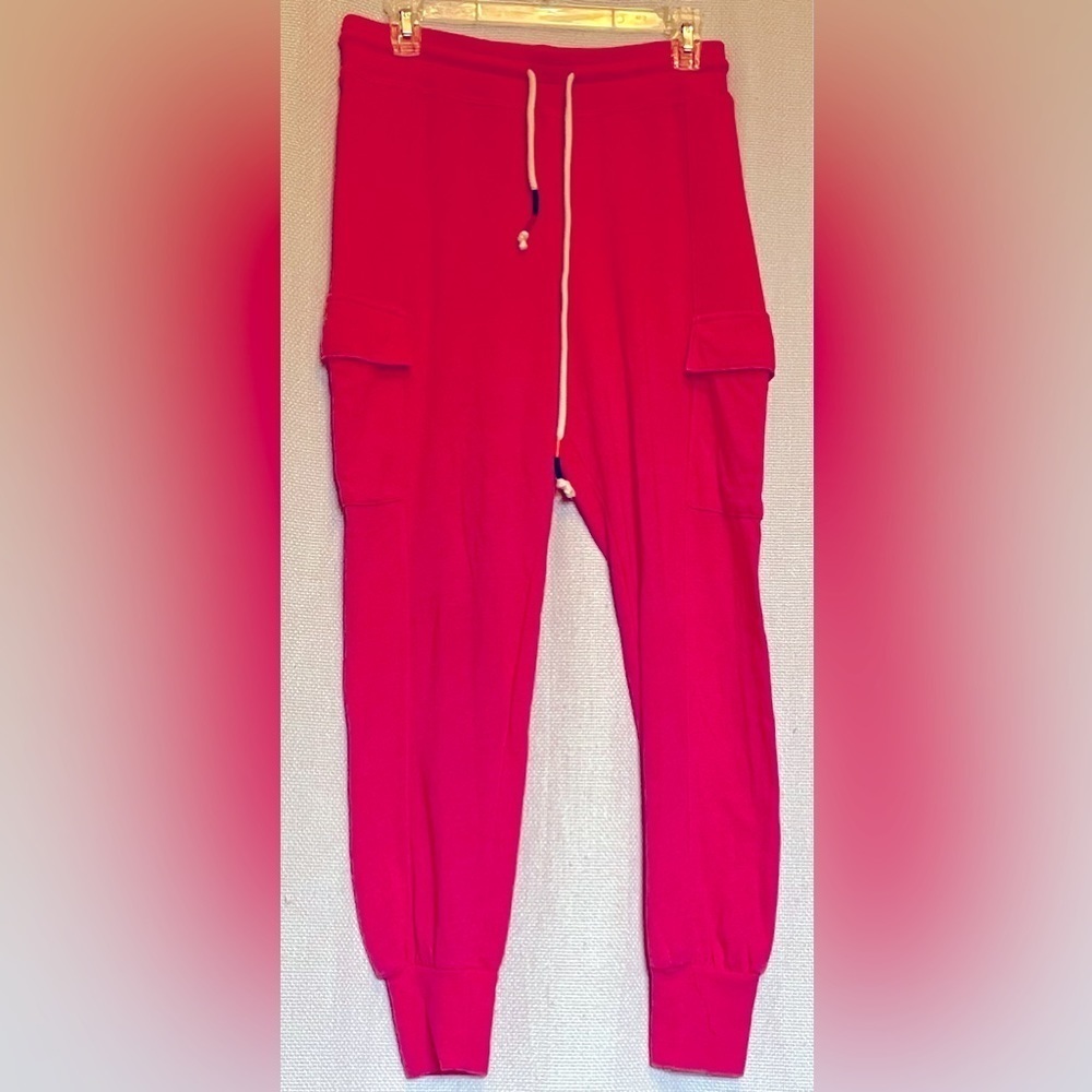 Sundry elastic waist cargo pants